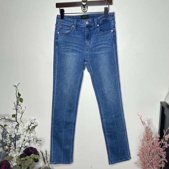 QUINCE Luna Stretch Slim Straight Jeans Seaside Blue Sz 28 {3B32} - Picture 2 of 6